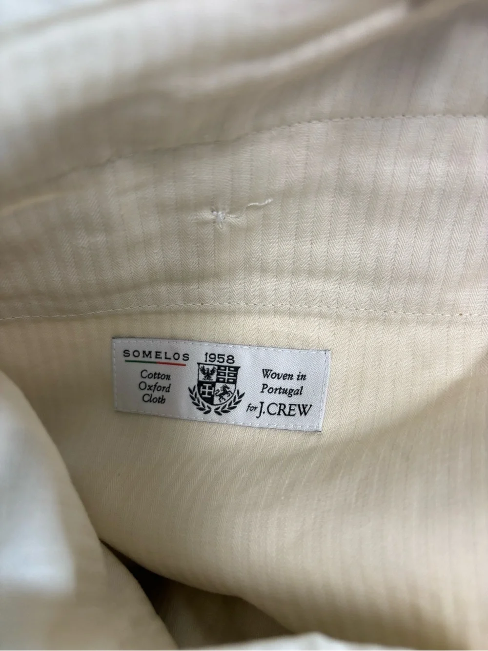NWT J.Crew Men's 34/32 Khaki‎ Ludlow Slim-Fit Portuguese Cotton Oxford Suit Pant